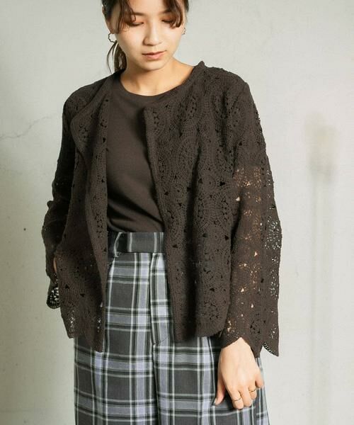 KBF / ケービーエフ カーディガン・ボレロ | アイレットサークルレースカーディガン | 詳細18
