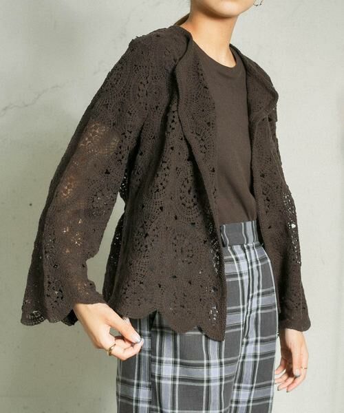 KBF / ケービーエフ カーディガン・ボレロ | アイレットサークルレースカーディガン | 詳細19