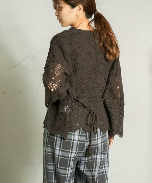 KBF / ケービーエフ カーディガン・ボレロ | アイレットサークルレースカーディガン | 詳細20