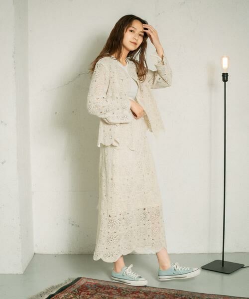 KBF / ケービーエフ カーディガン・ボレロ | アイレットサークルレースカーディガン | 詳細28