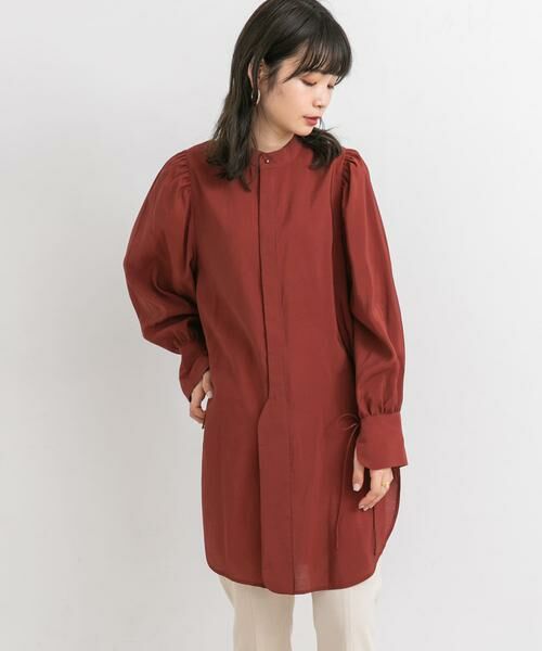 KBF / ケービーエフ シャツ・ブラウス | バンドカラーボリュームスリーブシャツ | 詳細1