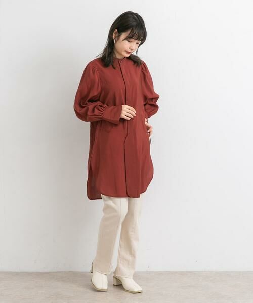 KBF / ケービーエフ シャツ・ブラウス | バンドカラーボリュームスリーブシャツ | 詳細4