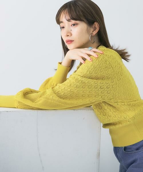 KBF / ケービーエフ ニット・セーター | ボリュームスリーブパターン編みニット | 詳細3