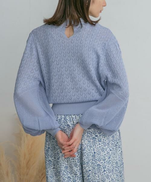KBF / ケービーエフ ニット・セーター | ボリュームスリーブパターン編みニット | 詳細22