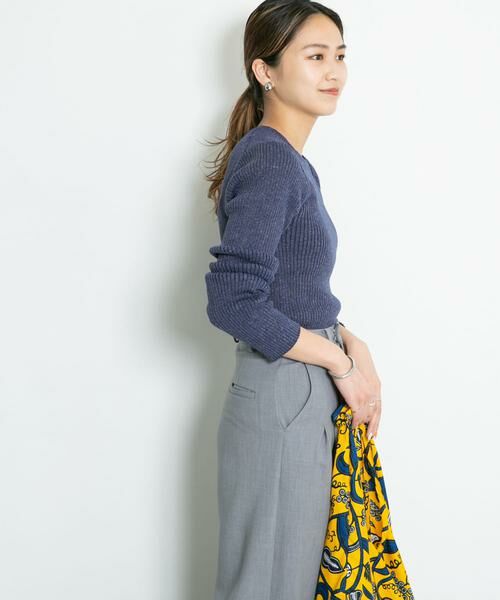 KBF / ケービーエフ ニット・セーター | メランジリブクルーネックニット | 詳細3