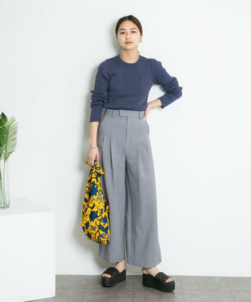 KBF / ケービーエフ ニット・セーター | メランジリブクルーネックニット | 詳細4