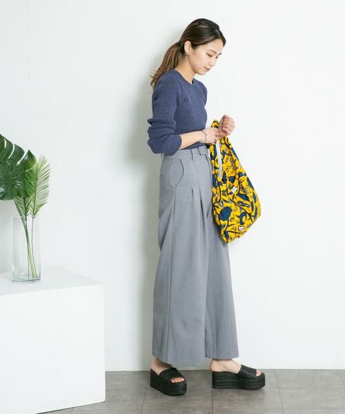 KBF / ケービーエフ ニット・セーター | メランジリブクルーネックニット | 詳細5