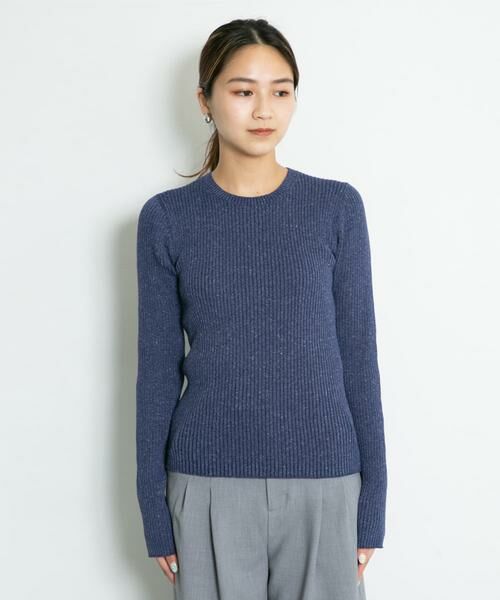 KBF / ケービーエフ ニット・セーター | メランジリブクルーネックニット | 詳細7