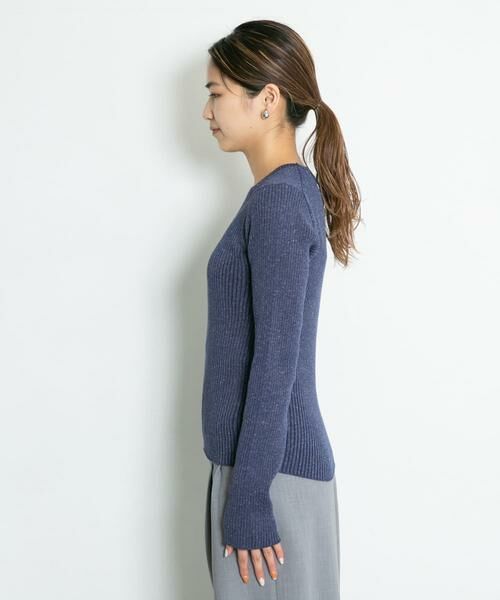 KBF / ケービーエフ ニット・セーター | メランジリブクルーネックニット | 詳細8
