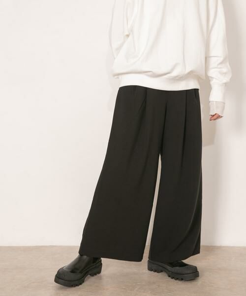 KBF / ケービーエフ その他パンツ | ダブルタックワイドパンツ(ブラック)