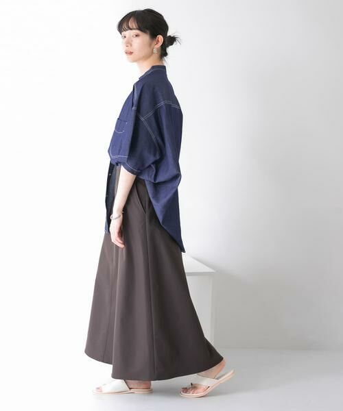 KBF / ケービーエフ スカート | ツイルフレアロングスカート | 詳細25