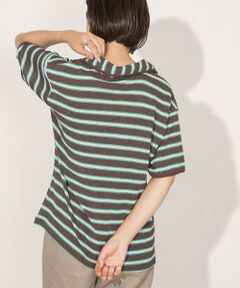 KBF / ケービーエフ Tシャツ | Vネックボーダープルオーバー