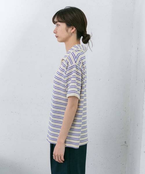 KBF / ケービーエフ Tシャツ | Vネックボーダープルオーバー | 詳細30