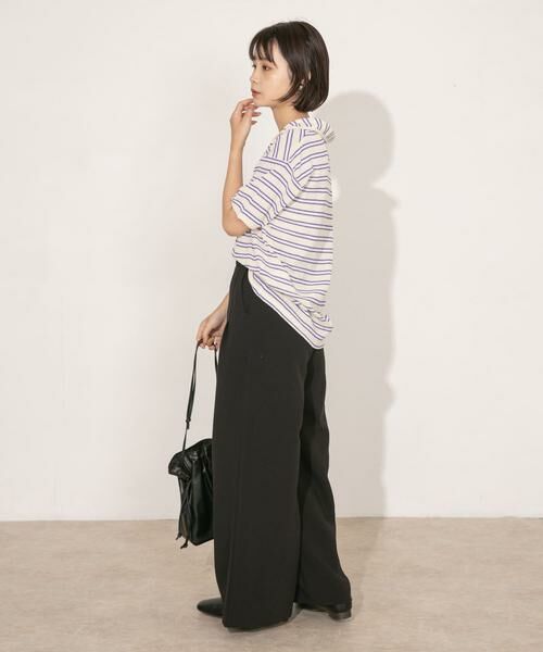 KBF / ケービーエフ Tシャツ | Vネックボーダープルオーバー | 詳細22