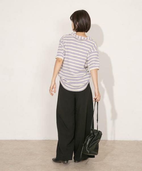 KBF / ケービーエフ Tシャツ | Vネックボーダープルオーバー | 詳細23