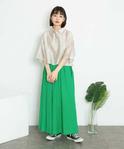 KBF / ケービーエフ スカート | シアーボリュームフレアスカート | 詳細4