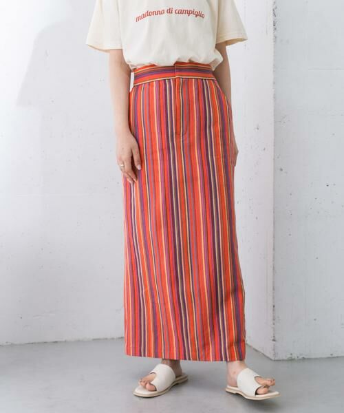 KBF / ケービーエフ スカート | ストライプペンシルスカート | 詳細7