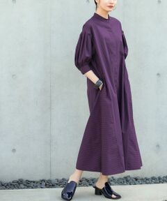 KBF / ケービーエフ ワンピース | ストライプパフスリーブワンピース