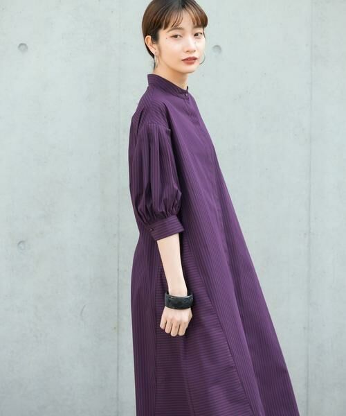 KBF / ケービーエフ ワンピース | ストライプパフスリーブワンピース | 詳細1