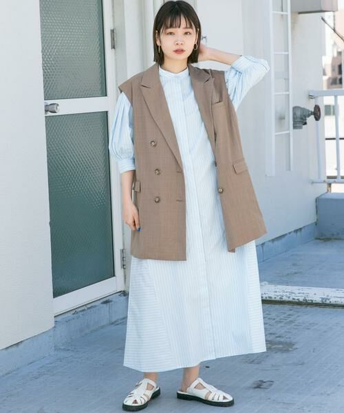 KBF / ケービーエフ ワンピース | ストライプパフスリーブワンピース | 詳細14