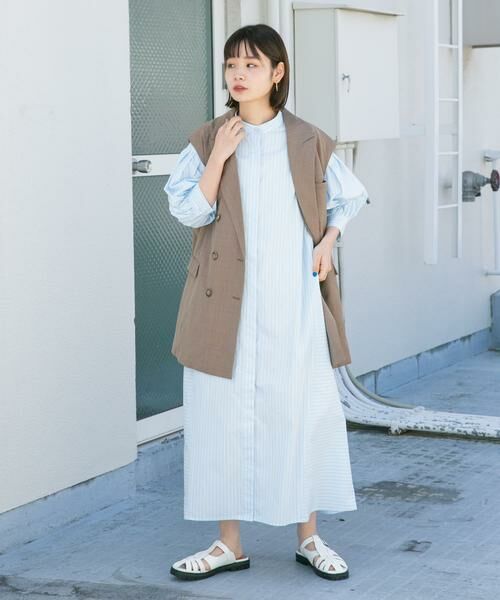 KBF / ケービーエフ ワンピース | ストライプパフスリーブワンピース | 詳細15