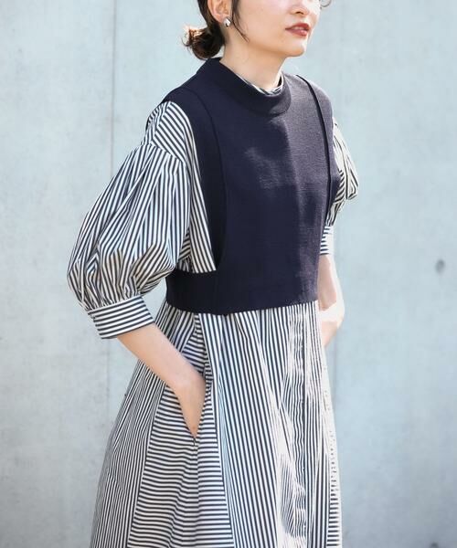 KBF / ケービーエフ ワンピース | ストライプパフスリーブワンピース | 詳細20