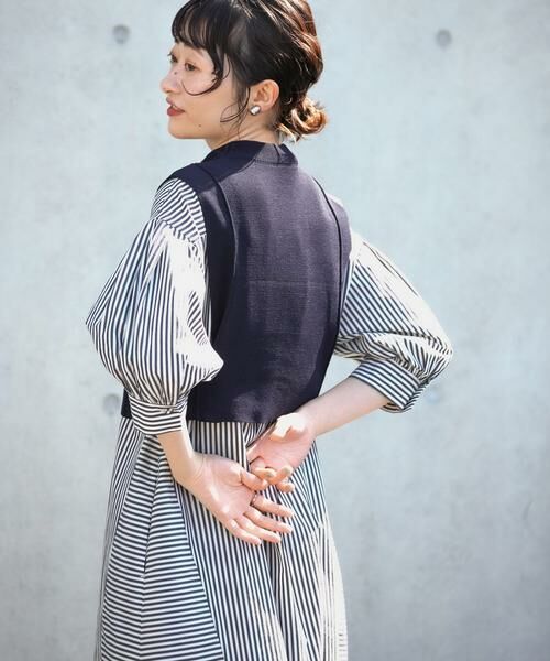 KBF / ケービーエフ ワンピース | ストライプパフスリーブワンピース | 詳細22