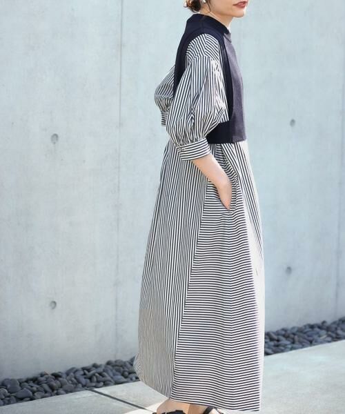 KBF / ケービーエフ ワンピース | ストライプパフスリーブワンピース | 詳細24