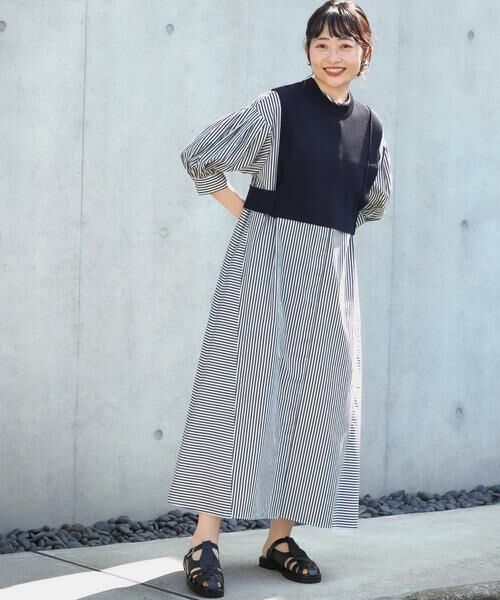 KBF / ケービーエフ ワンピース | ストライプパフスリーブワンピース | 詳細26