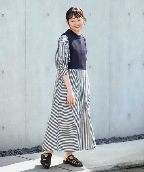 KBF / ケービーエフ ワンピース | ストライプパフスリーブワンピース | 詳細27