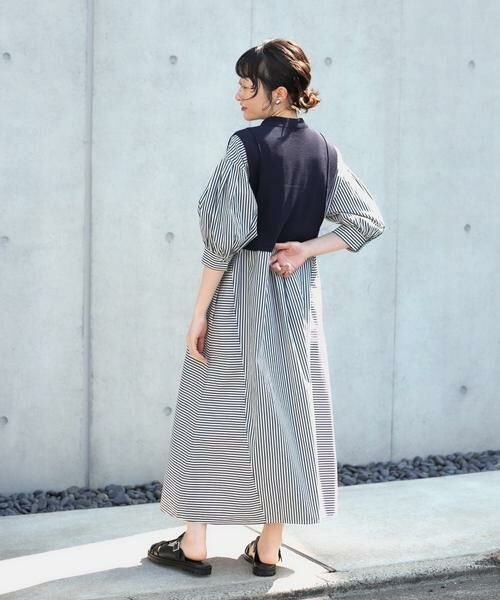 KBF / ケービーエフ ワンピース | ストライプパフスリーブワンピース | 詳細28