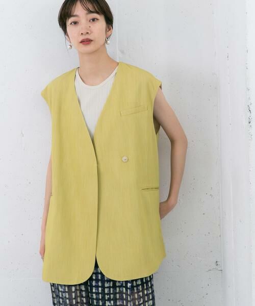 KBF / ケービーエフ その他アウター | ラウンドノーカラージレ | 詳細1