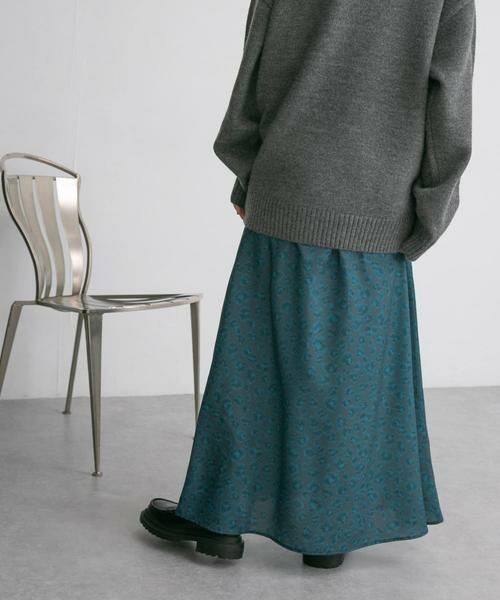 KBF / ケービーエフ スカート | レオパードプリントロングスカート | 詳細3