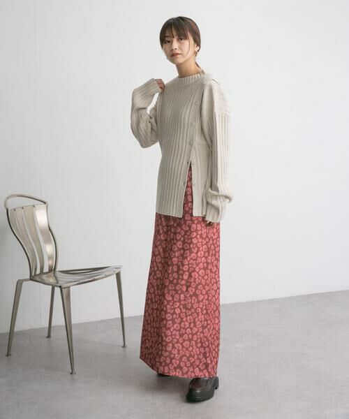 KBF / ケービーエフ スカート | レオパードプリントロングスカート | 詳細19