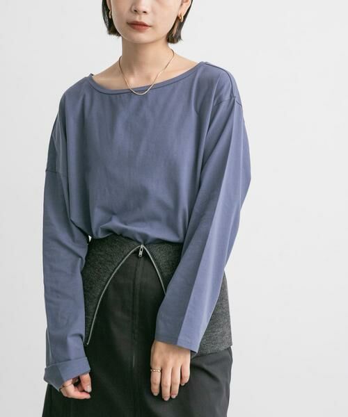 KBF / ケービーエフ Tシャツ | アシメネックカットソー | 詳細2