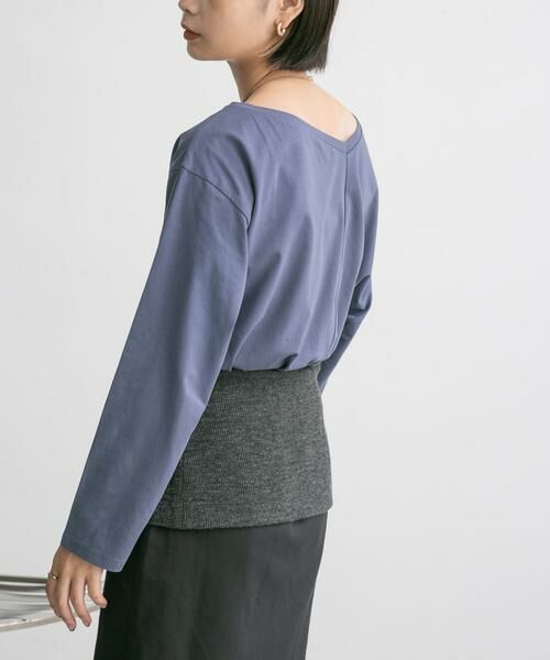 KBF / ケービーエフ Tシャツ | アシメネックカットソー | 詳細3