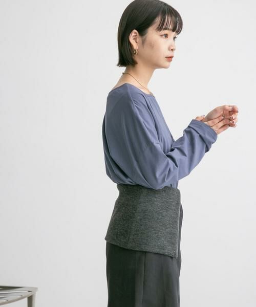 KBF / ケービーエフ Tシャツ | アシメネックカットソー | 詳細4