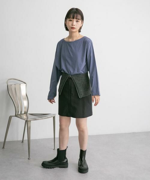 KBF / ケービーエフ Tシャツ | アシメネックカットソー | 詳細5