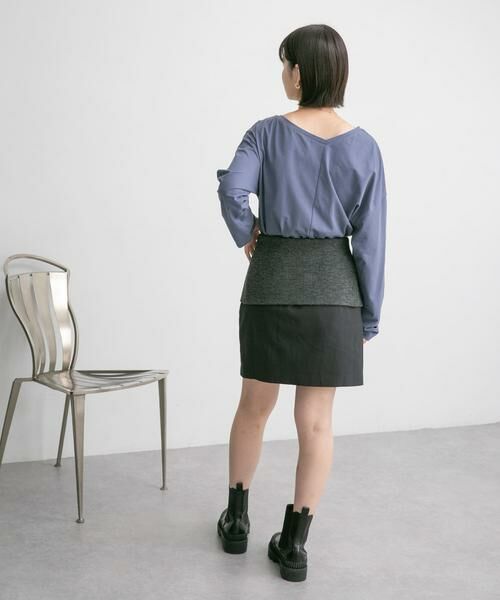 KBF / ケービーエフ Tシャツ | アシメネックカットソー | 詳細7