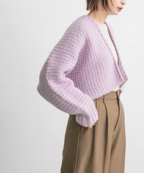 KBF / ケービーエフ カーディガン・ボレロ | ローゲージショートニットカーディガン | 詳細1