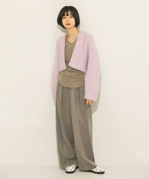 KBF / ケービーエフ カーディガン・ボレロ | ローゲージショートニットカーディガン | 詳細10