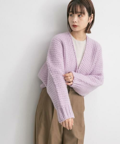 KBF / ケービーエフ カーディガン・ボレロ | ローゲージショートニットカーディガン | 詳細2