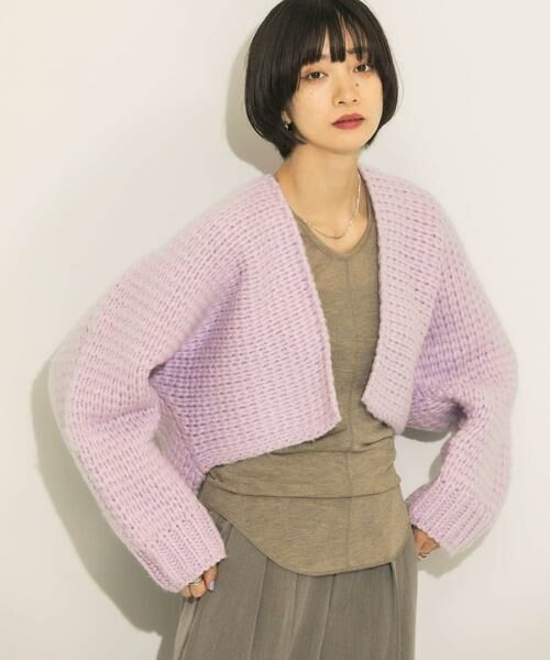 KBF / ケービーエフ カーディガン・ボレロ | ローゲージショートニットカーディガン | 詳細7