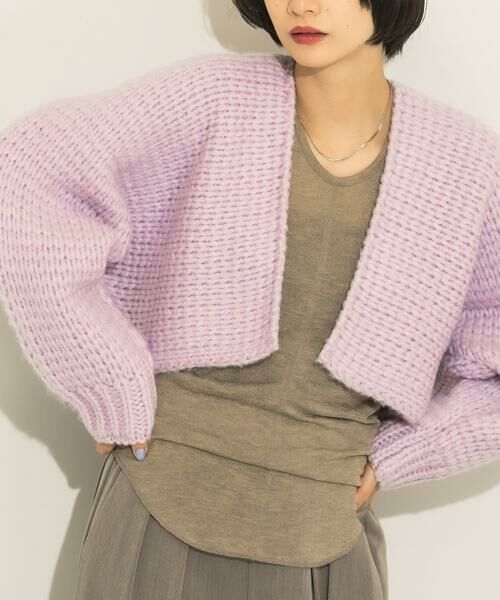 KBF / ケービーエフ カーディガン・ボレロ | ローゲージショートニットカーディガン | 詳細8