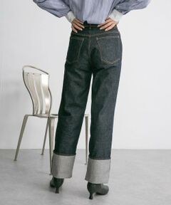 KBF / ケービーエフ デニムパンツ | ターンアップストレートデニム