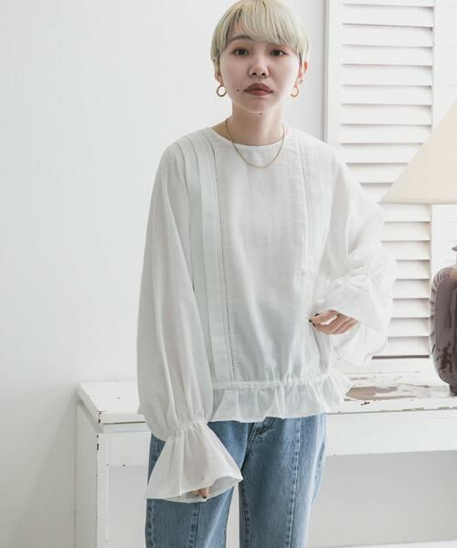 KBF / ケービーエフ シャツ・ブラウス | BACKリボンボリュームスリーブブラウス | 詳細21