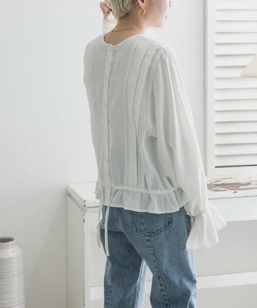 KBF / ケービーエフ シャツ・ブラウス | BACKリボンボリュームスリーブブラウス | 詳細23