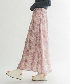 KBF / ケービーエフ スカート | ニュアンスプリントマキシスカート