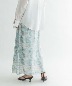 KBF / ケービーエフ スカート | ニュアンスプリントマキシスカート