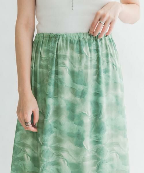 KBF / ケービーエフ スカート | ニュアンスプリントマキシスカート | 詳細12